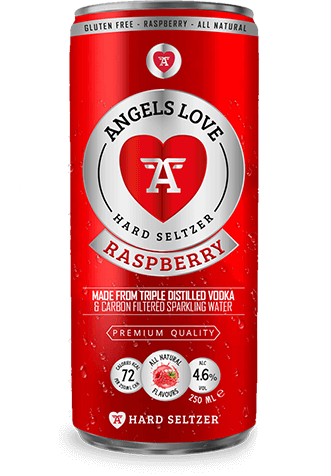  Angels Love Hard Seltzer ® Raspberry Flavour Hard Seltzer | 4.6% Alc 